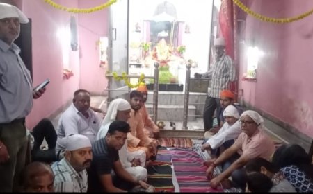 खैरथल गांव स्थित प्राचीन हिंगलाज माता मंदिर के जागरण में देर रात तक झूमे श्रद्धालु