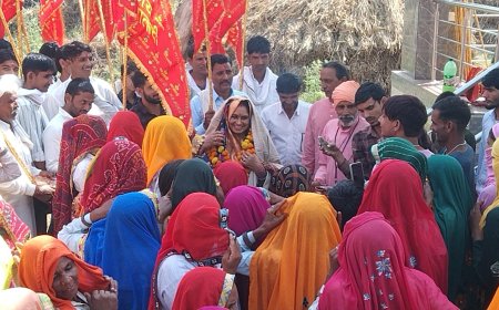 बानसूर विधानसभा क्षेत्र नीता चंदेलाने जनसंपर्क करके किया चुनावी शंखनाद