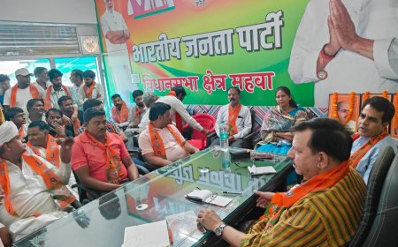 डॉक्टर परमेश शर्मा ने ली भाजपा कार्यकर्ताओं की बैठक