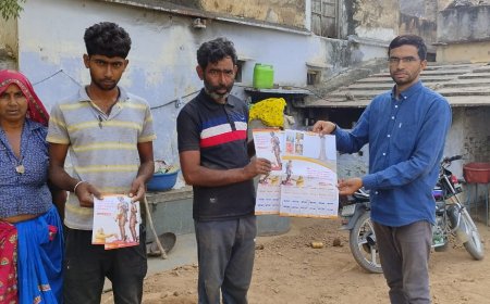 लक्ष्मणगढ़ क्षेत्र में जनजातिय समुदाय गौरव पत्रकों का किया वितरण