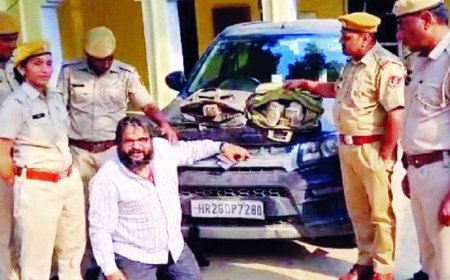 पुलिस की कार्यवाही में टोल प्लाजा पर 50 लाख कैश बरामद,कार ड्राइवर गिरफ्तार