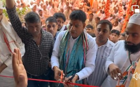 कांग्रेस प्रत्याशी ओमप्रकाश हुडला ने किया कार्यालय का उद्घाटन: महुआ कस्बे सहित गांवों में किया जनसंपर्क