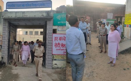 जिला कलेक्टर, पुलिस अधीक्षक ने किया संयुक्त रूप से मतदान केंद्रों का निरीक्षण