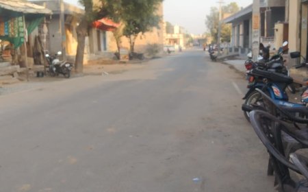 तखतगढ  राजपुरा मैन रोड पर विधालयो के सामने  नहीं बनाएं स्पीड ब्रेकर:हादसों का भय