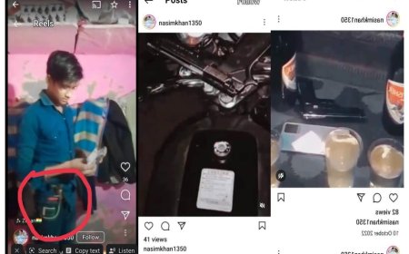 सोशल मीड़ियां प्लेटफार्म पर अवैध हथियारों की फोटो अपलोड़ कर आमजन में भय व्याप्त करने वाला युवक गिरफ्तार