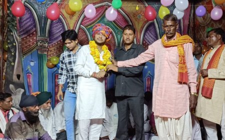 नोगांवा तहसील  के सुन्हैडा़ गांव में रामलीला महोत्सव का शुभारंभ