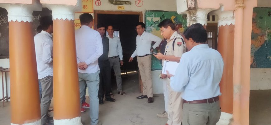 विधानसभा क्षेत्र किशनगढ़बास के संवेदनशील मतदान केन्द्रों का जिला कलेक्टर-पुलिस अधीक्षक ने किया निरीक्षण