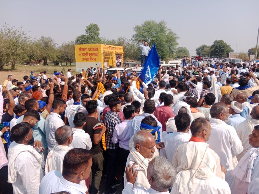 आसपा प्रत्यासी डॉ.रोहिताश शर्मा ने रैली निकालकर किया शक्ति प्रदर्शन, कार्यकर्ताओं ने किया स्वागत
