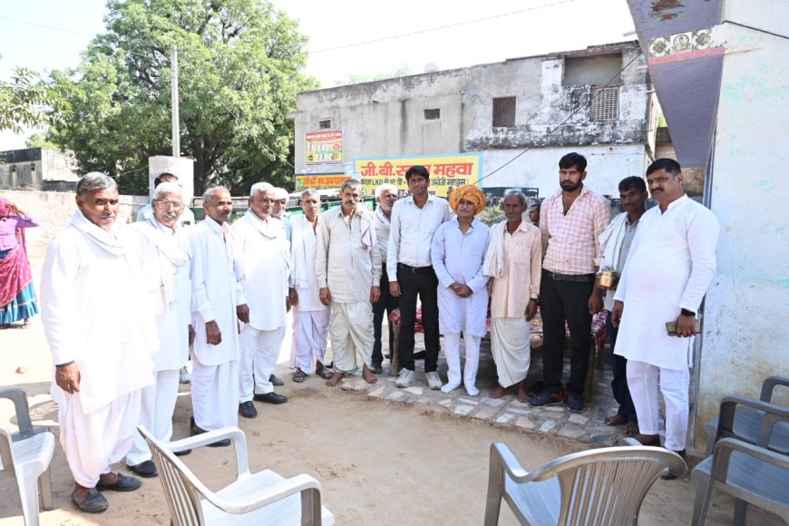 समाजसेवी केसी मीणा ने शायपुर बिडौदा, मौजपुर सहित दर्जनों गांवों में  जनसम्पर्क कर्म मांगे भाजपा को वोट