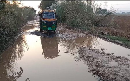 जिला मुख्यालय खैरथल से गावों के जुड़े  क्षतिग्रस्त सड़क मार्ग दे रहा है बड़ी अनहोनी होने का संकेत