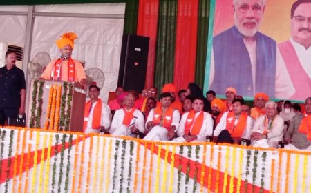 तिजारा में बीजेपी प्रत्याशी महंत बाबा बालक नाथ के चुनाव प्रसार में हुई  मुख्यमंत्री आदित्यनाथ योगी की एंट्री