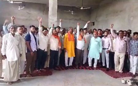 ओडराजपूत समाज ने किया विरोध भाजपा के खिलाफ जमकर की नारेबाजी:  ज्ञानदेव आहूजा के लगाए मुर्दाबाद के नारे