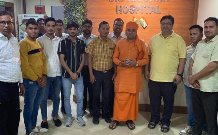 श्री कृष्णा अस्पताल संचालक डॉक्टर प्रवीन ने किया अलवर सांसद व तिज़ारा से भाजपा प्रत्याशी महंत बाबा बालकनाथ का स्वागत