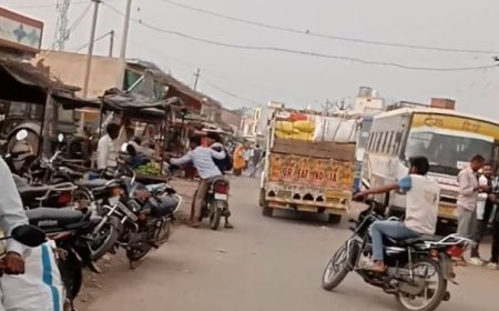 कस्बे के फुटपाथ पर पूरी तरह से अतिक्रमणकारियों का कब्जा:  छुड़ाने में प्रशासन नाकाम हो रहा साबित