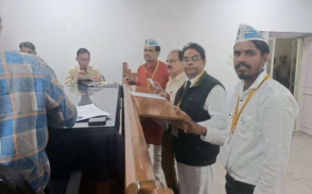 आम आदमी पार्टी राजसमंद विधानसभा से आप प्रत्याशी डॉ. घनश्याम मुर्डिया ने किया नामांकन