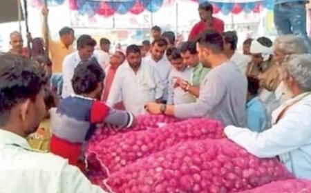 प्याज की अच्छी कीमत मिलने से किसानों के चेहरे खिले