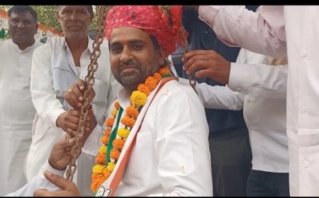 मुंडावर कांग्रेस प्रत्याशी ललित यादव का हुआ अभूतपूर्व स्वागत