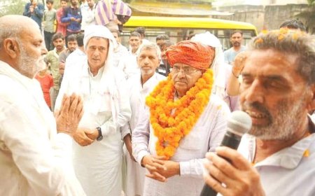 कांग्रेस प्रत्याशी राजेन्द्र सिंह यादव का जन विश्वास कार्यक्रम जारी