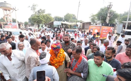 भाजपा प्रत्याशी रामलाल शर्मा को गांवों से जनसंपर्क में मिल रहा है अपार समर्थन