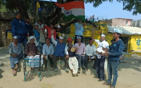 भीम विधानसभा से आम आदमी पार्टी प्रत्याशी मनोहर सिंह रावत कमांडो ने किया विभिन्न गावों में सघन जनसंपर्क