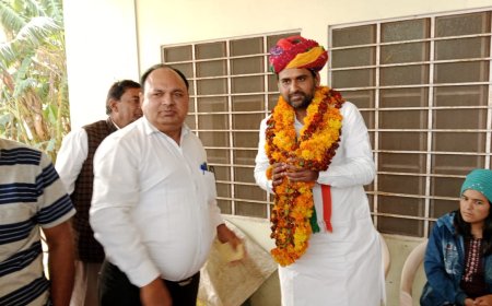 सरदार सिंह मीणा आम वाली ढाणी मुंडिया खेड़ा द्वारा सरकारी स्कूल का शहीद नामकरण सीसी रोड की की मांग