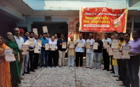 23 नवंबर तुलसी एकादशी को जोधपुर में रांकावत समाज का दशम सामूहिक विवाह समारोह:  सामूहिक विवाह के पोस्टर का किया विमोचन