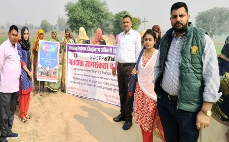 उंगली पर निशान राष्ट्र के नाम की थीम पर बैंड बादन के साथ बताया मतदान का महत्व