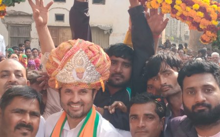 माजरी भांडा में भाजपा प्रत्याशी का ग्रामीणों ने किया अभूतपूर्व स्वागत