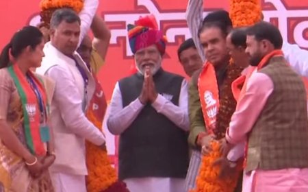 झुंझुनू के सातों भाजपा प्रत्याशियो ने किया प्रधानमंत्री का स्वागत