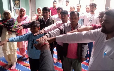 भारतीय संविधान की प्रस्तावना को पढ़ संविधान का सम्मान रखने का लिया प्रण