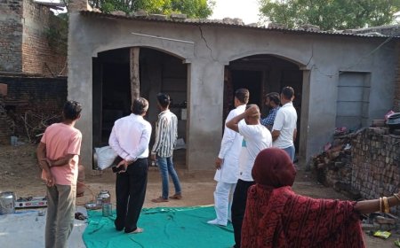 कांग्रेस प्रत्याशी ने तखतगढ का किया दौरा, शौक संतृप्त परिवार को दी सांत्वना