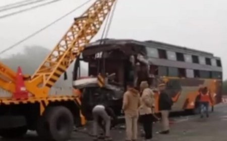 सांडेराव थाने के समीप बस हादसाः एक सवारी की मौत, 11घायल