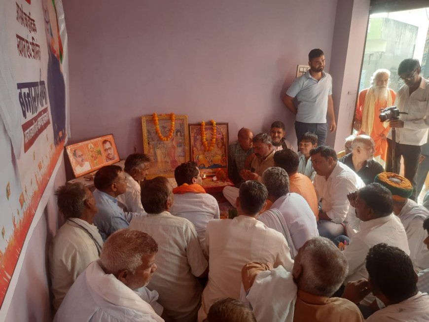 भाजपा प्रत्याशी बन्नाराम मीणा के चुनाव कार्यालयो का रैणी व पिनान कस्बे में हुआ उद्घाटन