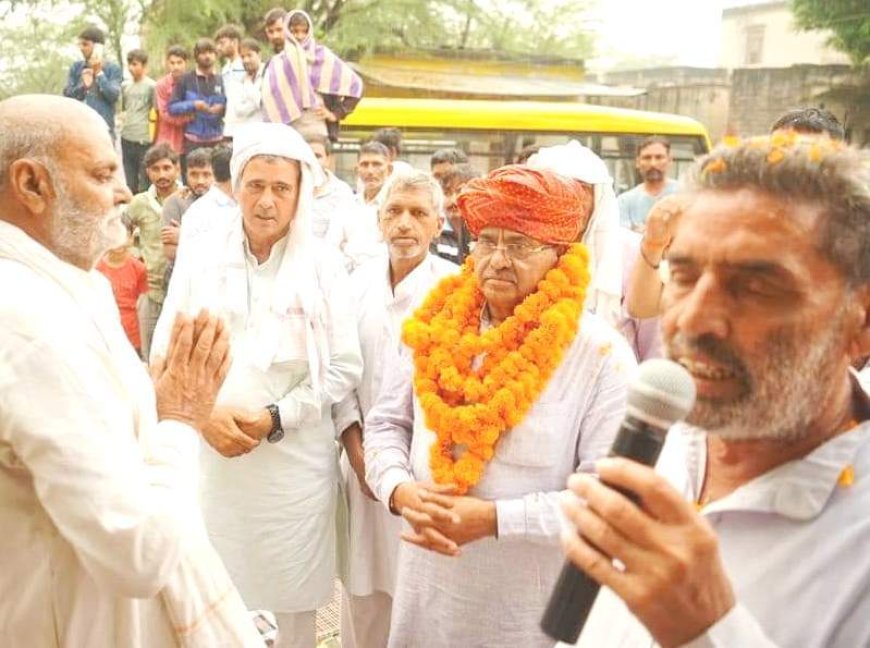 कांग्रेस प्रत्याशी राजेन्द्र सिंह यादव का जन विश्वास कार्यक्रम जारी
