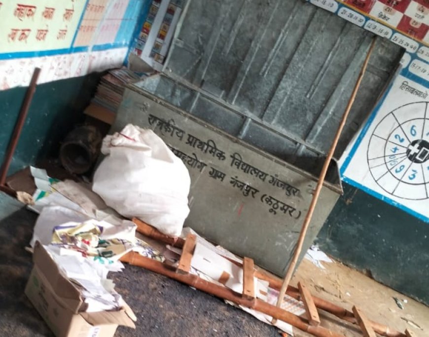 गंजपुरा के उच्च प्राथमिक स्कूल में रखें संदूक से हजारों रुपए का समान हुआ चोरी 