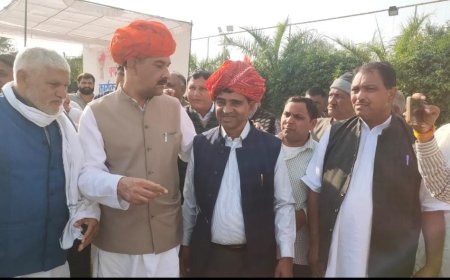 कांग्रेस के चुनाव समीक्षा कार्यकर्ता सम्मेलन मे पहुंचे राजगढ-लक्षमणगढ के नव निर्वाचित विधायक मांगेलाल मीना