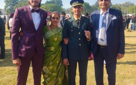 टोंकछीलरी के लेफ्टिनेंट मोहित काजला को लगे स्टार