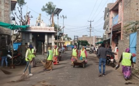 नगर पालिका में सफाई अभियान शुरू, पादरली चौक के पास की सफाई 25 वार्डों में चलेगा अभियान
