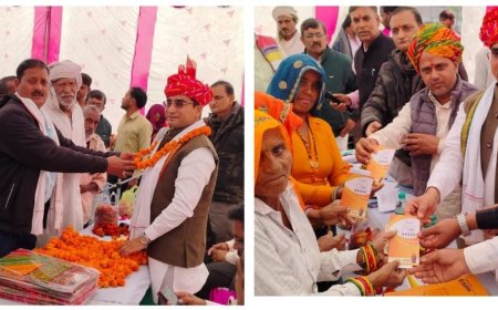 रैणी उपखण्ड क्षेत्र की ग्राम पंचायत कीलपुरखेड़ा और प्रागपुरा पंचायत मे विकसित भारत संकल्प यात्रा के तहत आमजन को किया लाभान्वित