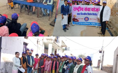 एनएसएस शिविर में स्वयं सेविकाओं का हुआ दंत परीक्षण