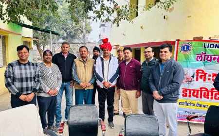 लायंस क्लब महुवा द्वारा ब्लड शुगर डायबिटीज बीपी का निशुल्क कैंप महुवा थाना परिसर में किया आयोजित