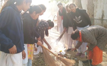 बालिकाओं ने लोगों को स्वच्छता के प्रति किया  जागरूक