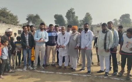 अलावड़ा में 29वीं क्रिकेट प्रतियोगिता का आयोजन:खेल को खेल की भावना से ही खेलने से बढता है भाईचारा