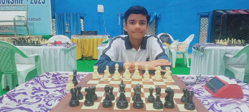 विवेकानंद केंद्रीय विद्यालय हुरड़ा के छात्र अक्षत कुमार लखारा का राजस्थान शतरंज टीम में चयन