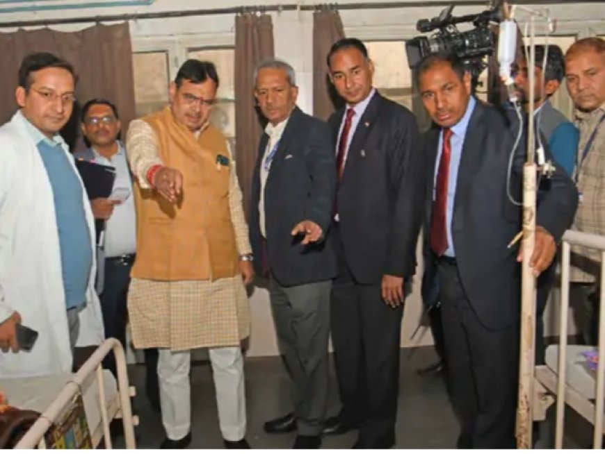 मुख्यमंत्री भजनलाल शर्मा ने एसएमएस अस्पताल का किया औचक निरीक्षण