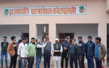 जोराराम कुमावत को कैबिनेट मंत्री बनाए जाने पर राजा दक्ष छात्रावास के प्रतिनिधिमंडल ने मिठाई बाँटकर मनाई खुशियां