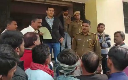 हिट एंड रन के नए कानून के खिलाफ जहाजपुर में ड्राइवरों ने दिया ज्ञापन