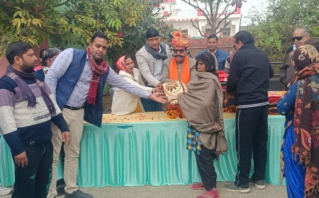 भामाशाह पूरणमल सैनी ने  पिता की पुण्यतिथि के अवसर पर जरुरतमंद और असहाय लोगों को लगभग 2000 कम्बल किए वितरित