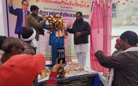 डॉ भीमराव अंबेडकर की प्रतिमा का हुआ अनावरण