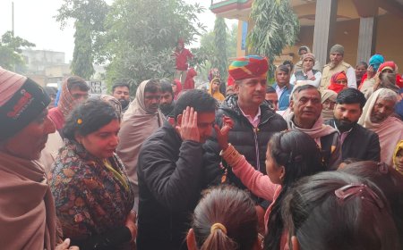 विधायक देवी सिंह शेखावत तथा जिला कलेक्टर शुभम चौधरी ने विकसित भारत अभियान के तहत नांगल लाखा (बानसूर) शिविर का किया निरीक्षण